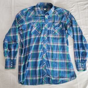 Wrangler Mens Pearl snap Button Long Sleeve